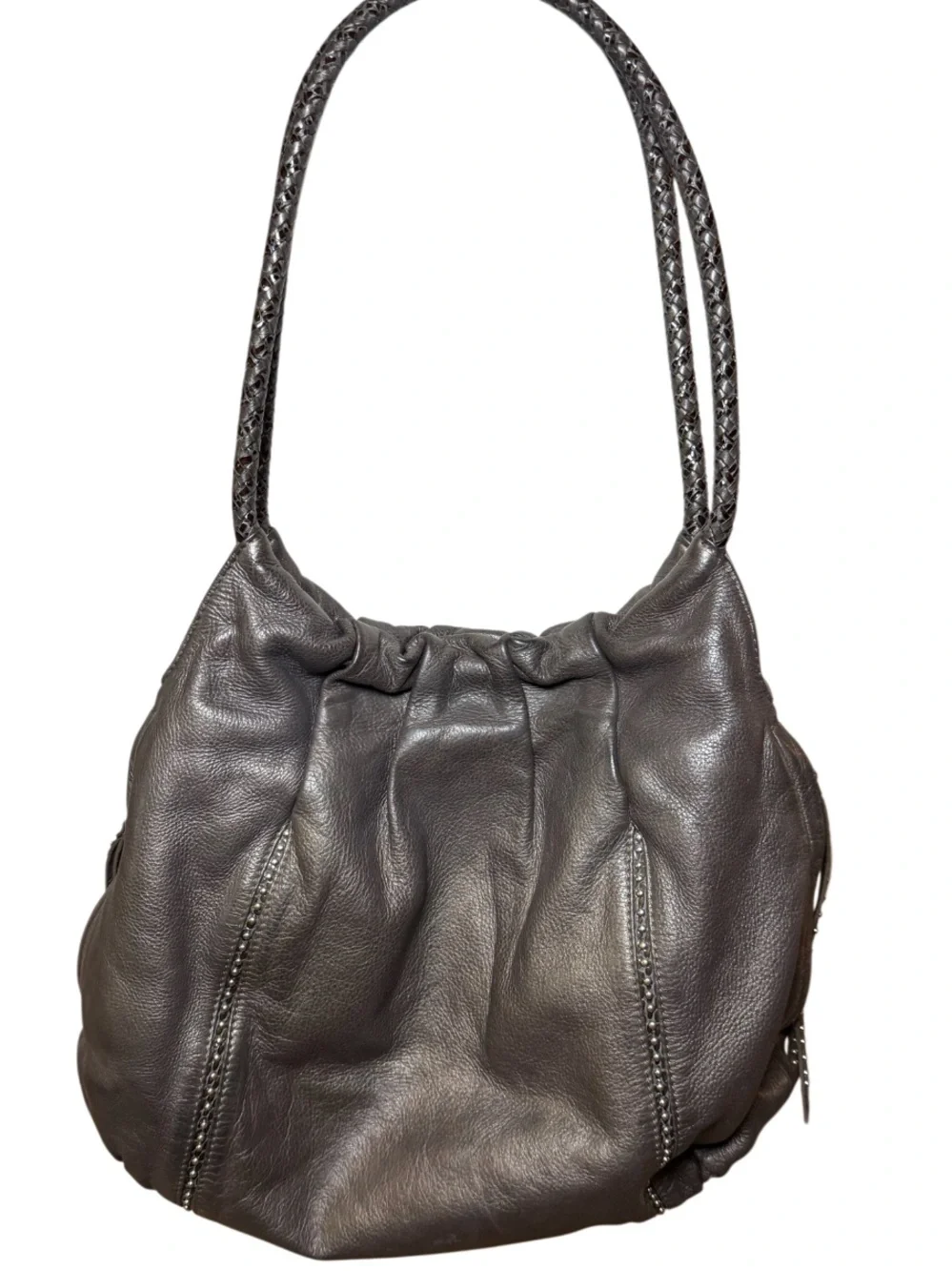 Brighton Classic Greta Garbo Pewter/ Bronze Shoulder Bag - Versatile Tote
